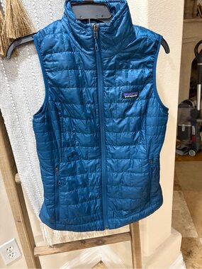Patagonia Blue Quilted Insulated Vest